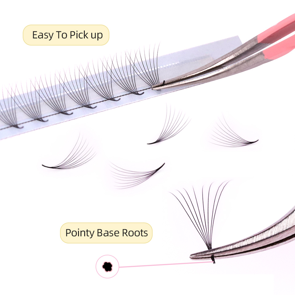 Sharp Narrow Stem Premade Fans - Eyelash Extension Russian 评论和价格