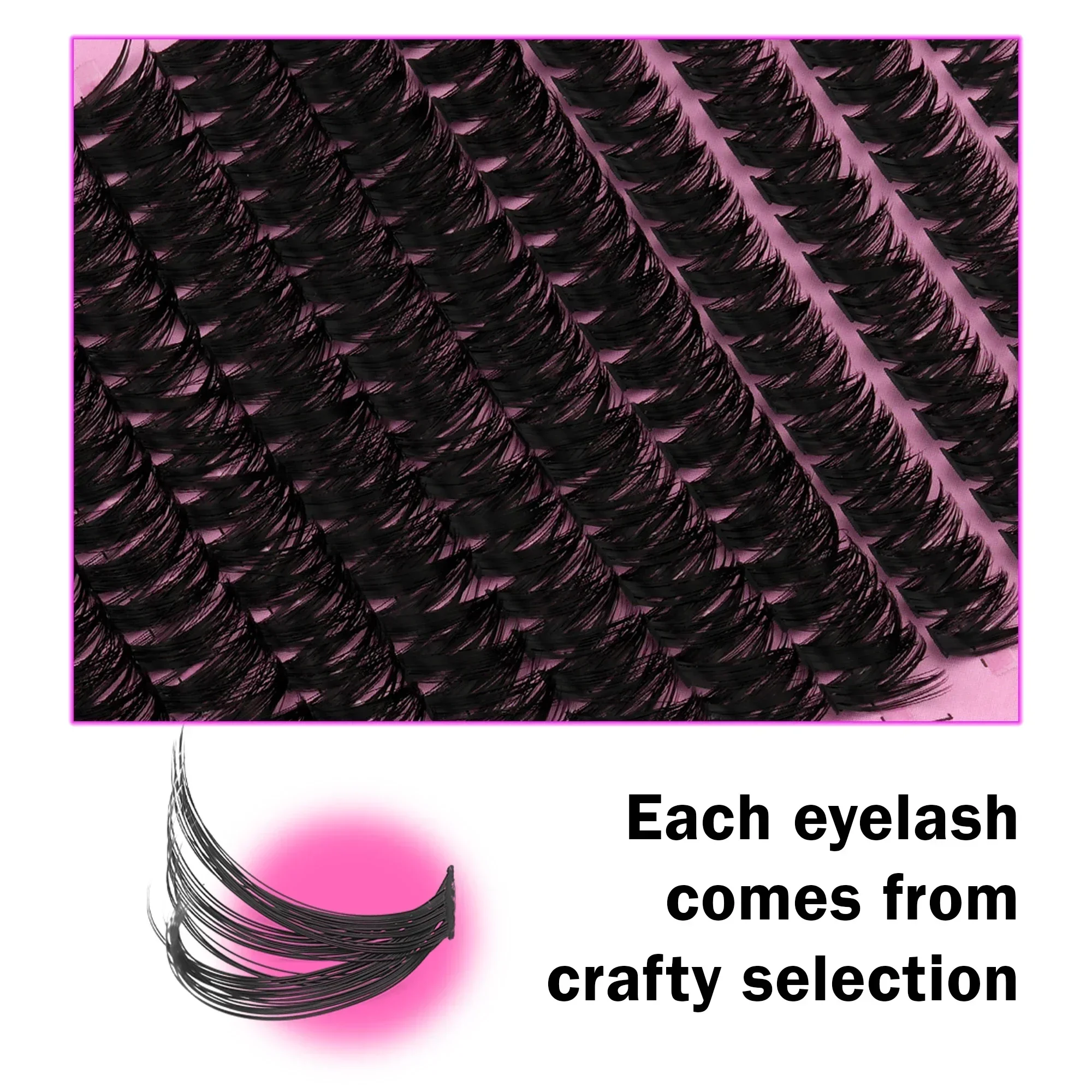 14 Rows Russian Cluster Lashes - Eyelash Extension Russian 评论和价格
