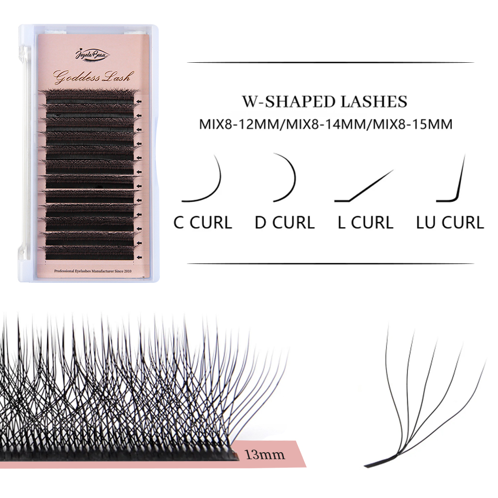 Goddess W3D 4D 5D M Curl Eyela - Eyelash Extension Human Hair 评论和价格