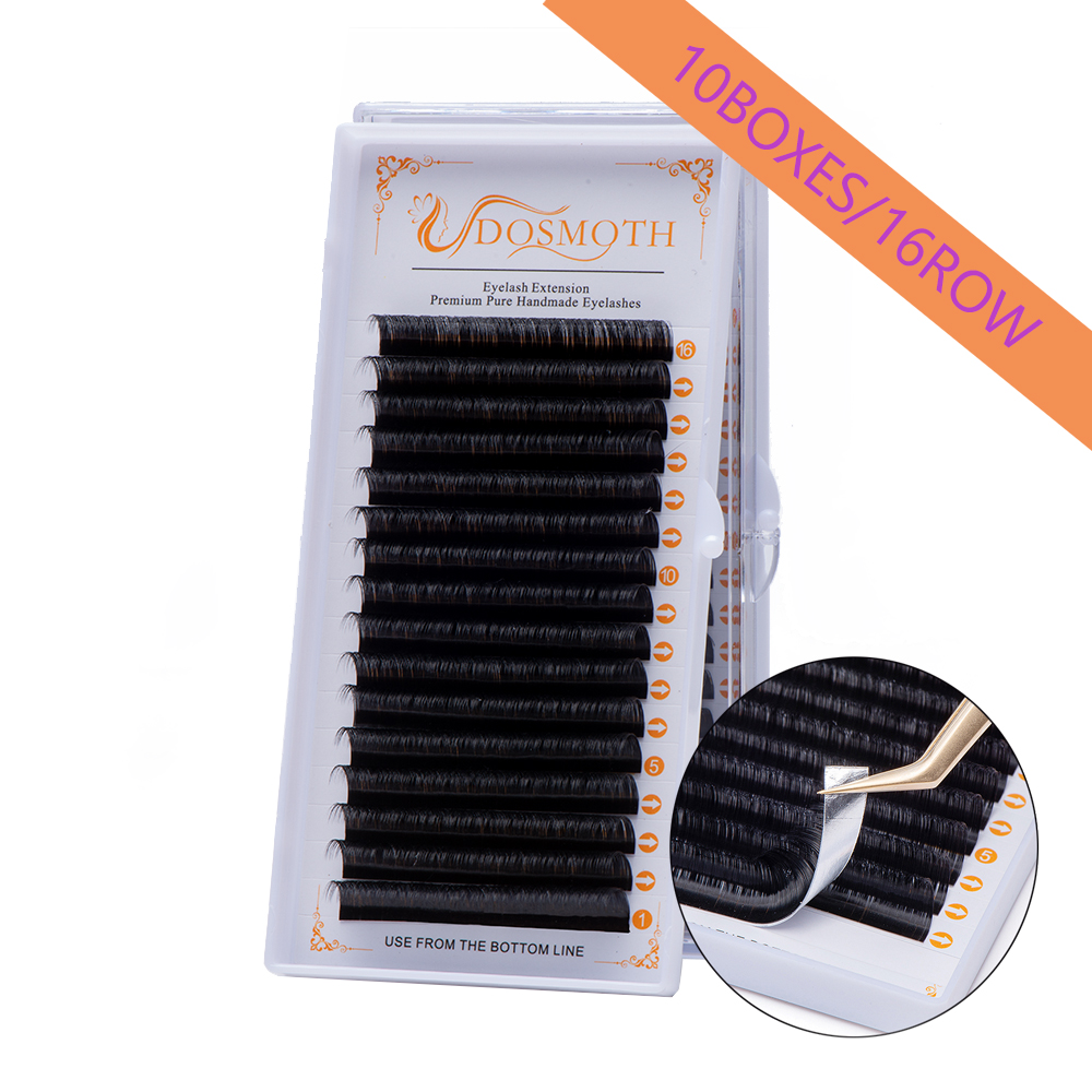 DOSMOTH 10 Boxes 16 Rows 7-16  - Eyelash Extension Human Hair 评论和价格